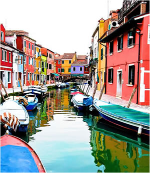 Burano Red Boat